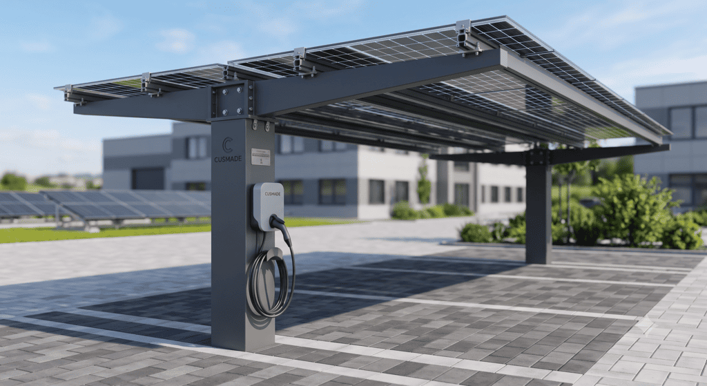 Carports Fotovoltaicos y Marquesinas Solares de Cusmade K-500®